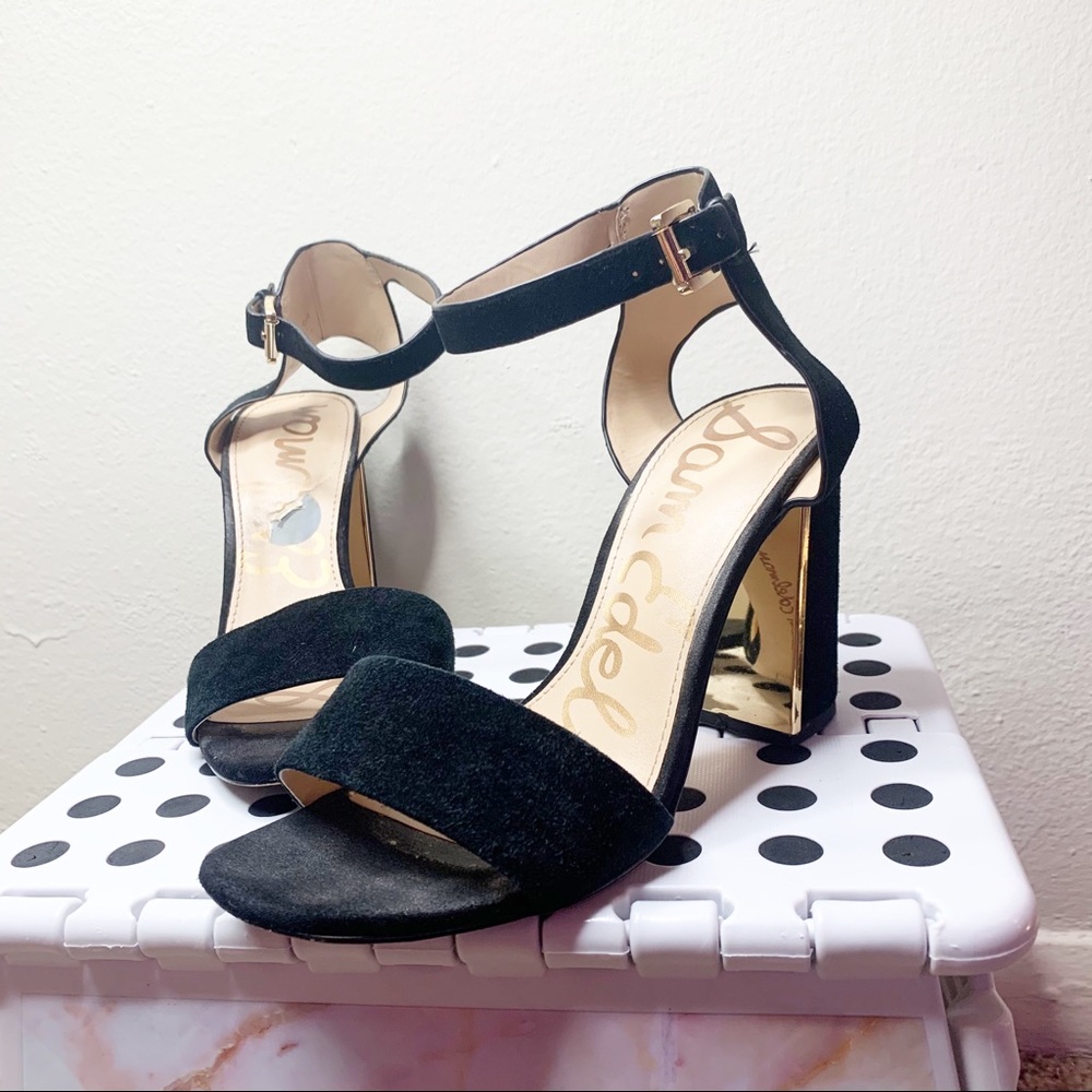Sam Edelman Synthia Open Toe  Strappy Heel  Black